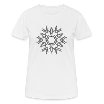 Mosaik Mandala Schneeflocke - Frauen T-Shirt atmungsaktiv - Weiß - Vorne - AI Model Female 172 dark (172cm)