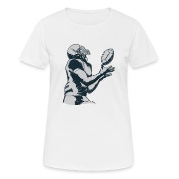 Football player - Women's Breathable T-Shirt - white - Front - AI Model Female 172 dark (172cm)