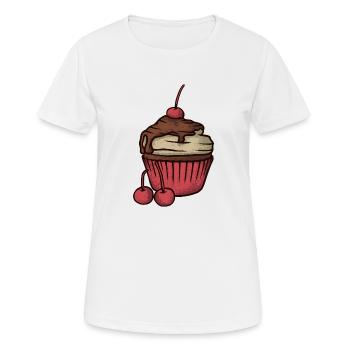 Cupcake - T-shirt respirant Femme - blanc - Devant - AI Model Female 172 dark (172cm)