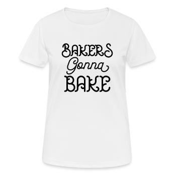 Les boulangers vont cuire au four - T-shirt respirant Femme - blanc - Devant - AI Model Female 172 dark (172cm)