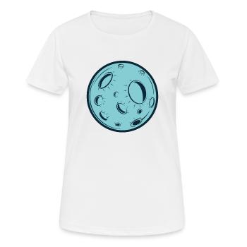 Mond - Frauen T-Shirt atmungsaktiv - Weiß - Vorne - AI Model Female 172 dark (172cm)