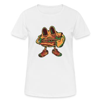 Sandwich Figure - Women's Breathable T-Shirt - white - Front - AI Model Female 172 dark (172cm)