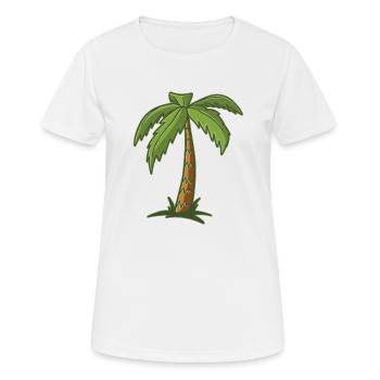 Palmier - T-shirt respirant Femme - blanc - Devant - AI Model Female 172 dark (172cm)