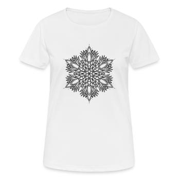 Pine cone Mandala - Women's Breathable T-Shirt - white - Front - AI Model Female 172 dark (172cm)