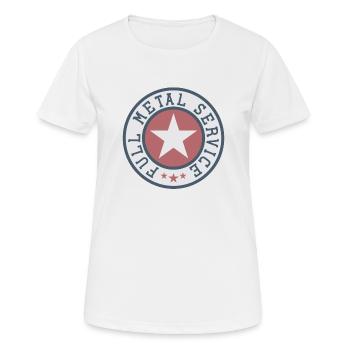 Full Metal Service - Frauen T-Shirt atmungsaktiv - Weiß - Vorne - AI Model Female 172 dark (172cm)