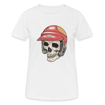 Skelett Rennfahrer - Frauen T-Shirt atmungsaktiv - Weiß - Vorne - AI Model Female 172 dark (172cm)