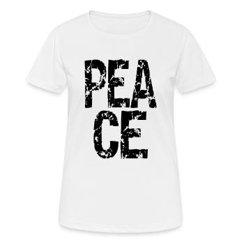 Peace - Frauen T-Shirt atmungsaktiv - Weiß - Vorne - AI Model Female 172 dark (172cm)