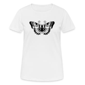 Papillon - Papillon de tatouage - T-shirt respirant Femme - blanc - Devant - AI Model Female 172 dark (172cm)
