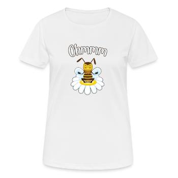 Ohmmm yoga abeilles miel de camomille apiculteur | Méditation - T-shirt respirant Femme - blanc - Devant - AI Model Female 172 dark (172cm)
