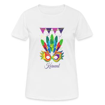 Costume de carnaval de Mardi Gras Mardi Gras - T-shirt respirant Femme - blanc - Devant - AI Model Female 172 dark (172cm)
