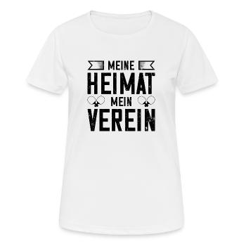 Meine Heimat mein Verein Tischtennis - Frauen T-Shirt atmungsaktiv - Weiß - Vorne - AI Model Female 172 dark (172cm)