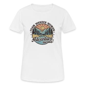 Team Wander Woman - Frauen T-Shirt atmungsaktiv - Weiß - Vorne - AI Model Female 172 dark (172cm)