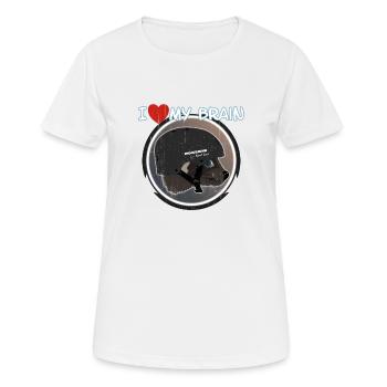 J'aime mon cerveau Wolverine s'en fiche - T-shirt respirant Femme - blanc - Devant - AI Model Female 172 dark (172cm)