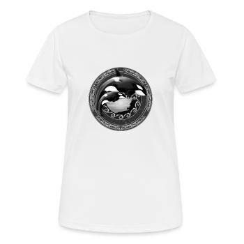 Orca Killerwal - Frauen T-Shirt atmungsaktiv - Weiß - Vorne - AI Model Female 172 dark (172cm)