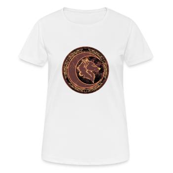 Lune de loup - T-shirt respirant Femme - blanc - Devant - AI Model Female 172 dark (172cm)