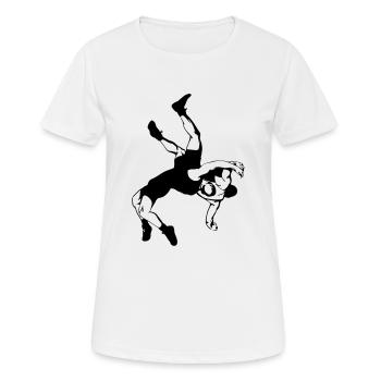 Ringer - Frauen T-Shirt atmungsaktiv - Weiß - Vorne - AI Model Female 172 dark (172cm)