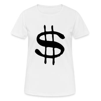 Dollar Argent Banque - T-shirt respirant Femme - blanc - Devant - AI Model Female 172 dark (172cm)