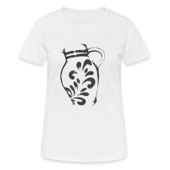 Bembel grau - Frauen T-Shirt atmungsaktiv - Weiß - Vorne - AI Model Female 172 dark (172cm)