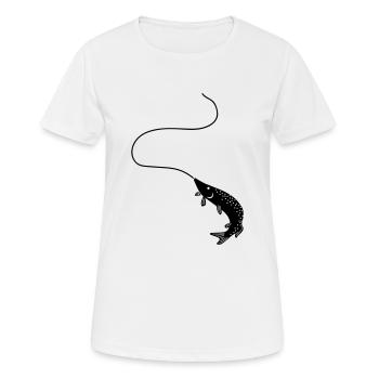 Brochets - T-shirt respirant Femme - blanc - Devant - AI Model Female 172 dark (172cm)