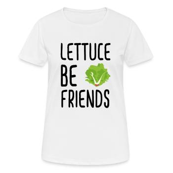 Laitue Soyez amis #lettuce #illustration #veggie - T-shirt respirant Femme - blanc - Devant - AI Model Female 172 dark (172cm)
