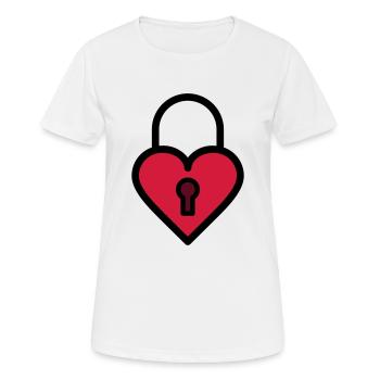 Padlock, love lock - Women's Breathable T-Shirt - white - Front - AI Model Female 172 dark (172cm)