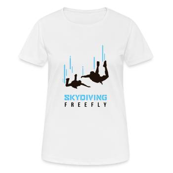 Skydiving - Women's Breathable T-Shirt - white - Front - AI Model Female 172 dark (172cm)