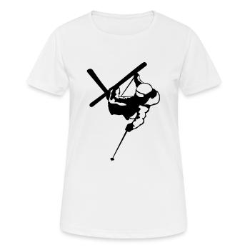 Trick Ski - Frauen T-Shirt atmungsaktiv - Weiß - Vorne - AI Model Female 172 dark (172cm)