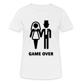 Game Over (Wedding / Marriage) - Women's Breathable T-Shirt - white - Front - AI Model Female 172 dark (172cm)
