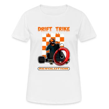 Drift-Trike - Frauen T-Shirt atmungsaktiv - Weiß - Vorne - AI Model Female 172 dark (172cm)
