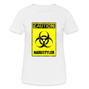 hardstyler - Frauen T-Shirt atmungsaktiv - Weiß - Vorne - AI Model Female 172 dark (172cm)