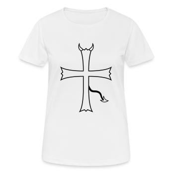satan diable enfer diable démon hoerner église sy - T-shirt respirant Femme - blanc - Devant - AI Model Female 172 dark (172cm)