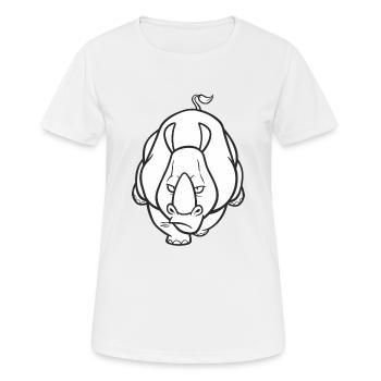 rhino - Women's Breathable T-Shirt - white - Front - AI Model Female 172 dark (172cm)