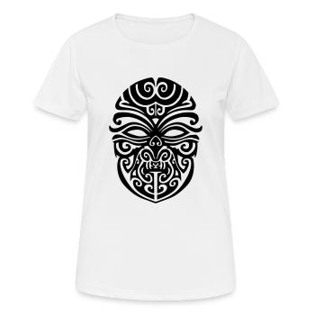 maori tribal skull tattoo ink geek fun gamer - T-shirt respirant Femme - blanc - Devant - AI Model Female 172 dark (172cm)