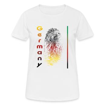 ALLEMAGNE - T-shirt respirant Femme - blanc - Devant - AI Model Female 172 dark (172cm)