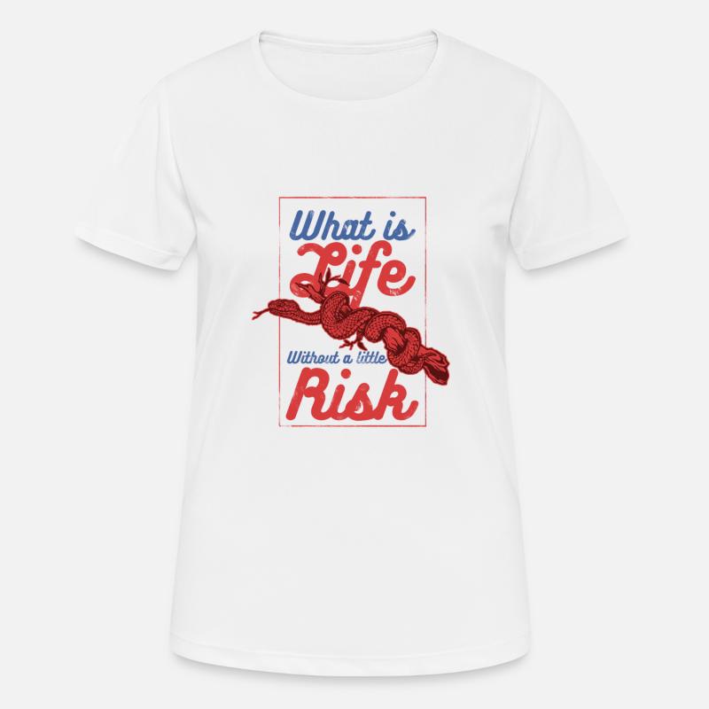 RISK - Women's Breathable T-Shirt - white