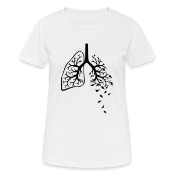 Lungen Baum - Frauen T-Shirt atmungsaktiv - Weiß - Vorne - AI Model Female 172 dark (172cm)