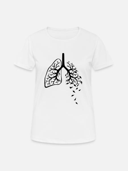 Lungen Baum - Frauen T-Shirt atmungsaktiv - Weiß