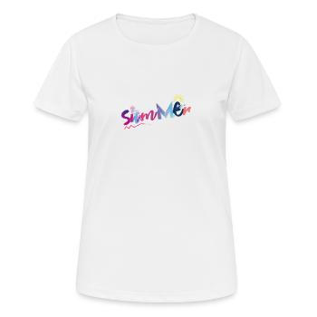 Summer - Women's Breathable T-Shirt - white - Front - AI Model Female 172 dark (172cm)