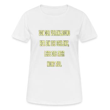 Spruch Schlank - Frauen T-Shirt atmungsaktiv - Weiß - Vorne - AI Model Female 172 dark (172cm)