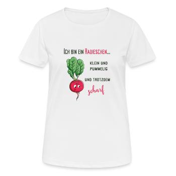 scharfes Radieschen - Frauen T-Shirt atmungsaktiv - Weiß - Vorne - AI Model Female 172 dark (172cm)