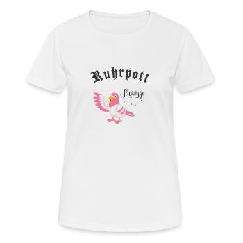Ruhrpott Flamingo - T-shirt respirant Femme - blanc - Devant - AI Model Female 172 dark (172cm)