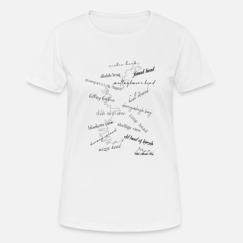 Wild Atlantic Way, Signature Discovery Points - Women's Breathable T-Shirt - white
