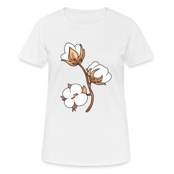 Blooming cotton - Women's Breathable T-Shirt - white - Front - AI Model Female 172 dark (172cm)