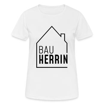 Bauherrin mit Leib und Seele - Frauen T-Shirt atmungsaktiv - Weiß - Vorne - AI Model Female 172 dark (172cm)