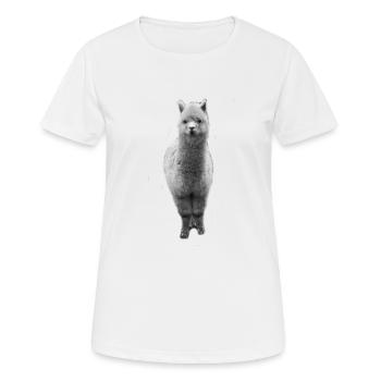 alpaca | Alpacas - Women's Breathable T-Shirt - white - Front - AI Model Female 172 dark (172cm)