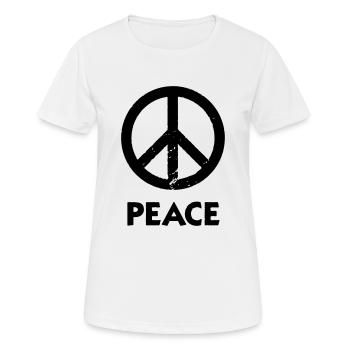 Signe de paix Symbole de paix utilisé Look Grunge Peace - T-shirt respirant Femme - blanc - Devant - AI Model Female 172 dark (172cm)