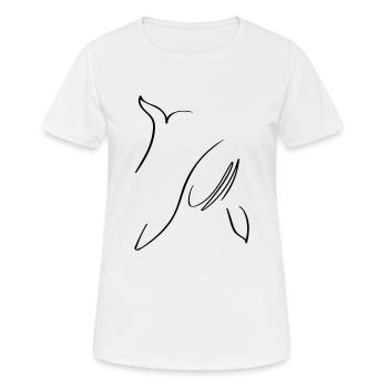 Wal Line Art - Minimaliste - T-shirt respirant Femme - blanc - Devant - AI Model Female 172 dark (172cm)