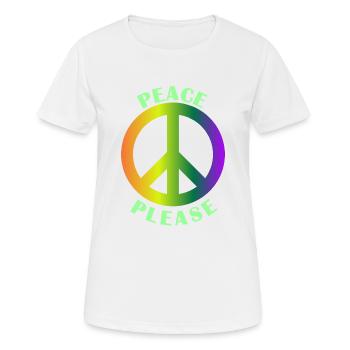 Peace Blease - Frauen T-Shirt atmungsaktiv - Weiß - Vorne - AI Model Female 172 dark (172cm)