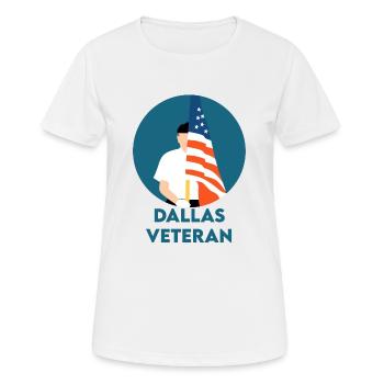 Vétéran de Dallas - T-shirt respirant Femme - blanc - Devant - AI Model Female 172 dark (172cm)