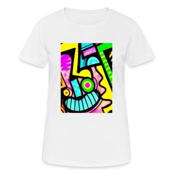 urban mad faces - Women's Breathable T-Shirt - white - Front - AI Model Female 172 dark (172cm)